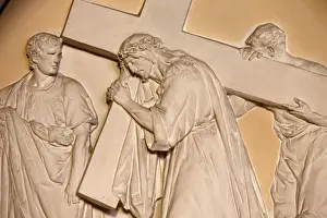 Christ Prints: Fifth Station of the Cross, Simon helps Jesus to carry the cross, St
