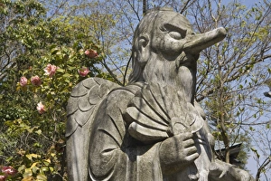 Images Dated 14th April 2008: Figure in Daishoin temple, Miyajima, Japan, Asia