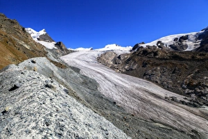 Canton Of Valais Prints: Findelgletscher in the Mount Rosa massif, Zermatt, Canton of Valais, Pennine Alps