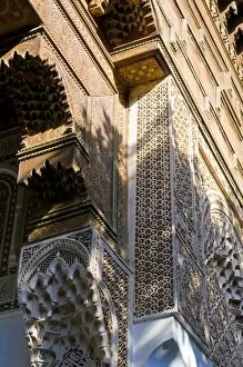 Fine architectural detail, Marrakech, Morocco, North Africa, Africa