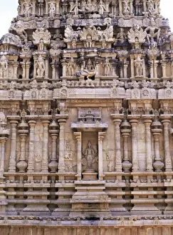 Thanjavur Prints: Finely sculpted base of 17th century shrine to Subrahmanya