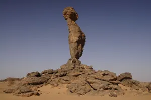Libya Prints: Finger of Allah rock formation in Akakus Mountains, Libya, North Africa, Africa