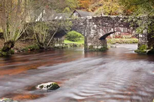 River Bank Collection: Fingle Bridge and the River Teign, Dartmoor National Park, Devon, England, United Kingdom, Europe