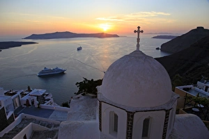 Fira Prints: Fira, Santorini, Cyclades Islands, Greek Islands, Greece, Europe