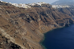 Fira Town, the capital of Santorini (Thira)