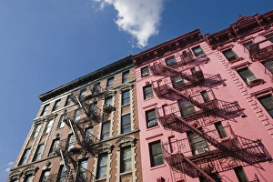 Fire escapes, Soho, Manhattan, New York, United States of America, North America Fire escapes, Soho, Manhattan, New York, United States of America, North America