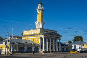 Watchtower Prints: Fire tower on Susaninskaya Square, Kostroma, Golden Ring, Russia, Europe