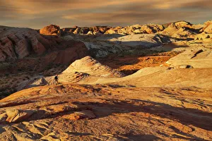 Young Man Prints: Fire Wave at sunset, Valley of Fire State Park, Nevada, United States of America