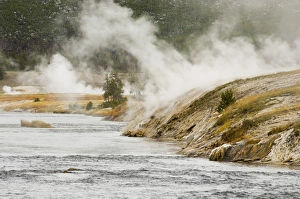 Images Dated 5th October 2007: Firehole River near Lower Geyser Basin, Yellowstone National Park, UNESCO World Heritage Site