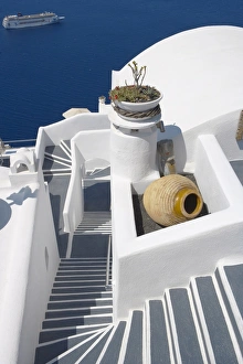 Vase Prints: Firostefani, Santorini, Cyclades, Greek Islands, Greece, Europe