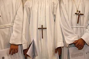 Robes Prints: First Holy Communion celebration, London, England, United Kingdom, Europe