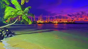 Yachts Prints: First Landing Beach Resort, Nalamu Beach at Vuda Point