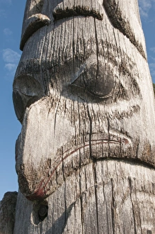 Tribal Art Prints: First Nation totem pole at the courthouse in Prince Rupert