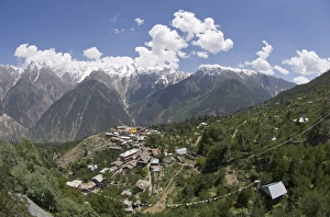 Himalaya Prints: Fish eye view of Kalpa village