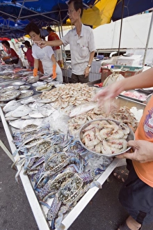 Sea Food Prints: Fish stall, Bangsar Sunday market, Kuala Lumpur, Malaysia, Southeast Asia, Asia