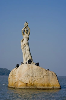 Fisher girl statue, , Zhuhai, Guangdong, China, Asia