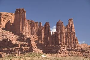 Images Dated 19th October 2009: Fisher Towers, Utah Scenic Byway 128, near Moab, Utah, United States of America