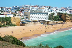 Vacations Prints: Fisherman beach, Albufeira, Algarve, Portugal, Europe