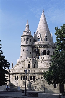The Fishermans Bastion in the castle area of old Buda