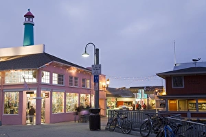 Bicycles Prints: Fishermans Wharf in Monterey, California, United States of America, North America