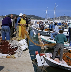 Mending Prints: Fishermen mending nets