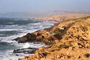 Fishermen Prints: Fishermen's huts perched upon cliffs around Tamri on Atlantic Coast