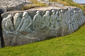 Reliefs Prints: Fishermens Monument, Peggys Cove, Nova Scotia, Canada, North America