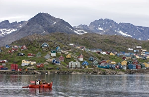 Ammassalik Prints: Fishing Boat, Ammassalik, Greenland, Arctic, Polar Regions