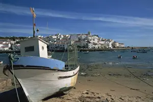 Ferragudo Prints: Fishing boat on the beach in small fishing village near Portimao
