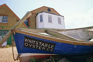 Kent Prints: Fishing boat on the beach, Whitstable