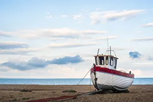 One Object Prints: Fishing boat on Dungeness Beach, Kent, England, United Kingdom, Europe