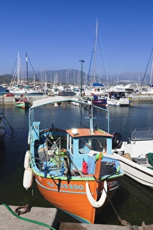 Fishing boat at the port of Ajaccio, Corsica, France, Mediterranean, Europe