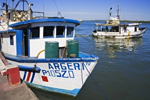 Costa Rican Prints: Fishing boat, Puntarenas City, Costa Rica, Central America