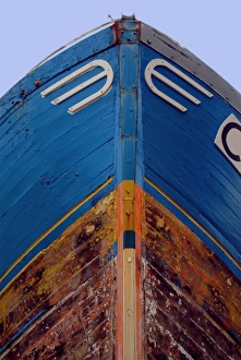 Manche Prints: Fishing boat at St. Vst la Hogue, Cotentin Peninsula, Manche, Normandy, France, Europe