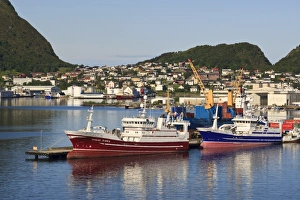 Alesund Prints: Fishing boats, Alesund, More og Romsdal, Norway, Scandinavia, Europe