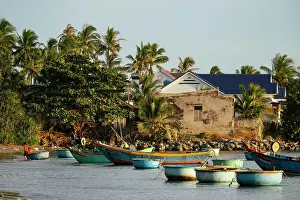 Thuan Prints: Fishing boats in bay, Mui Ne, Binh Thuan Province, Vietnam