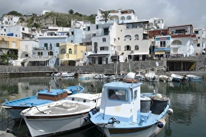 Fishing boats at Borgo Sant Angelo, Ischia, Campania, Italy, Europe