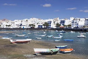 Laguna Prints: Fishing boats at Charco San Gines laguna, Arrecife, Lanzarote, Canary Islands, Spain