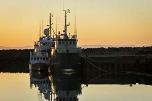 Grundarfjordur Prints: Fishing boats in the charming fishing village of Grundarfjordur, Snaefellsnes peninsula