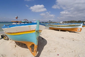Hammamet Prints: Fishing boats, Hammamet, Tunisia, North Africa, Africa