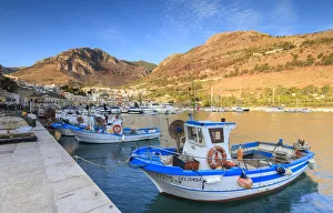 Fishing boats at the harbor, Castellammare del Golfo, province of Trapani, Sicily