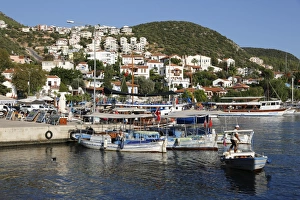 Lycia Prints: Fishing boats in harbour, Kas, Lycia