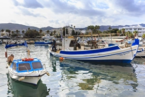 Kos Town Prints: Fishing boats, harbour, Kos Town, Kos, Dodecanese, Greek Islands, Greece, Europe