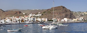 La Gomera Prints: Fishing boats at the harbour, Playa de Santiago