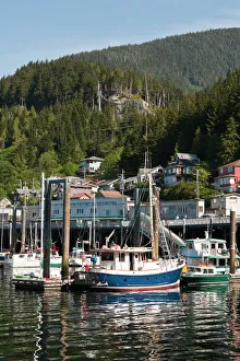 Alaska Prints: Fishing boats in Ketchikan harbor, Ketchikan, Southeast Alaska, United States of America