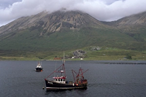 Skye Prints: Fishing boats on Loch Slapin