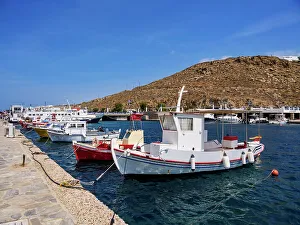 Seacoast Prints: Fishing Boats at the Mykonos New Port