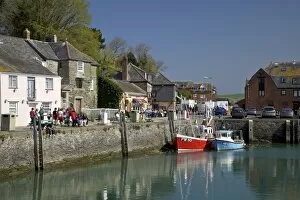 Images Dated 10th April 2011: Fishing boats in Padstow Harbour, Camel Estuary, North Cornwall, England