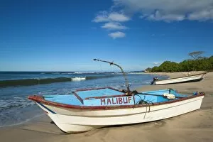 Fishing boats on Playa Pelada, Nosara, Nicoya Peninsula, Guanacaste Province