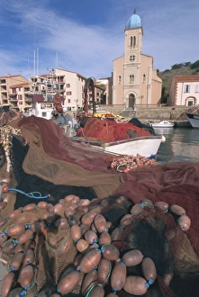 Roussillon Prints: Fishing boats, Port Vendres, Roussillon, France, Europe